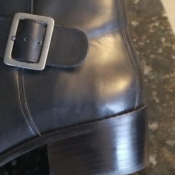 Black J.Jill ankle boot with silver buckles. - Picture 4 of 6